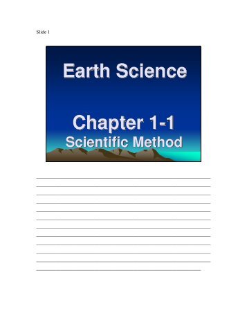 PPT Notes - Mr.E Science