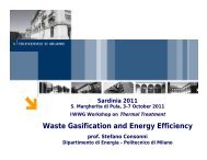 Waste Gasification and Energy Efficiency - MatER - Politecnico di ...