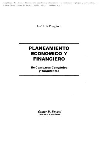 PLANEAMIENTO ECONOMICO Y FINANCIERO