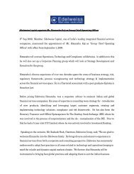 Final Press release - Announcement of Appointment of ... - Edelweiss