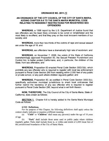 Ordinance No. 2011-10 - City of Santa Maria