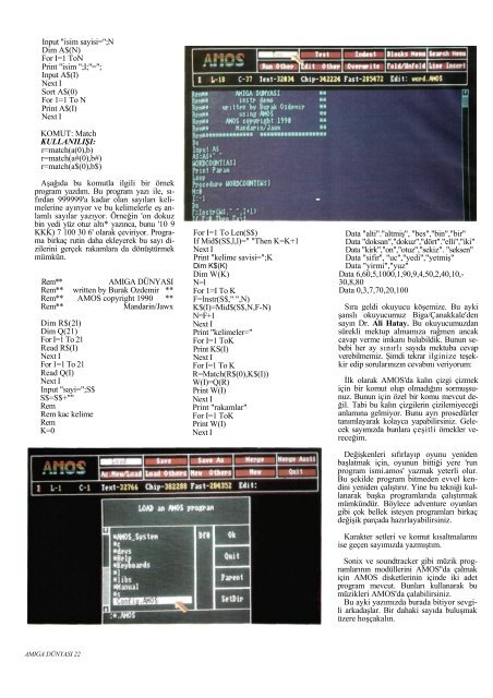 Amiga Dunyasi - Sayi 14 (Temmuz 1991).pdf - Retro Dergi