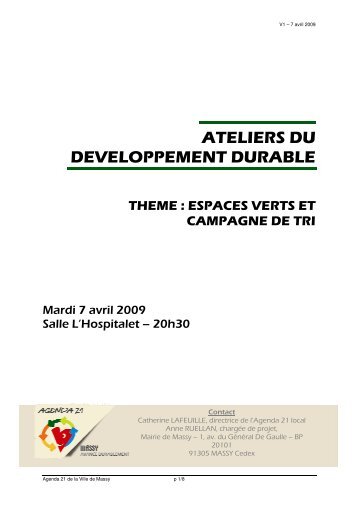 espaces verts et campagne de tri - Massy