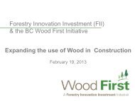 British Columbia Perspective on the Future of Wood Building - VCO