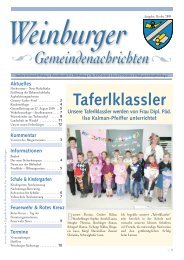 Weinburger Gemeindenachrichten - Gemeinde Weinburg