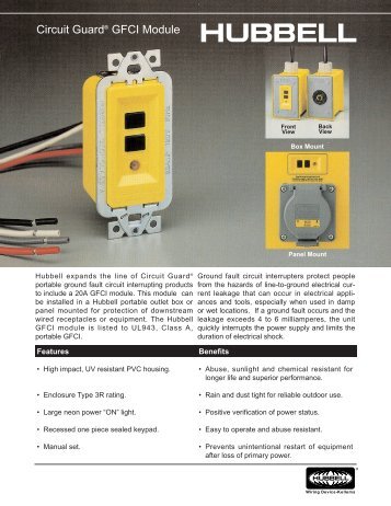 Circuit Guard® GFCI Module - Hubbell Wiring Device-Kellems