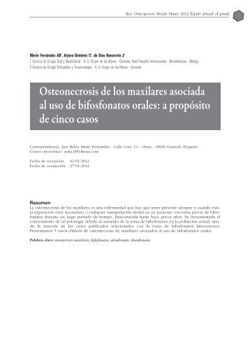 osteonecrosis caso clinico epub 2012_MaquetaciÃn 1 - Revista de ...