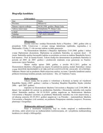 Biografija kandidata