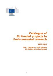 Catalogue of EU funded projects in Environmental research ... - GPPQ