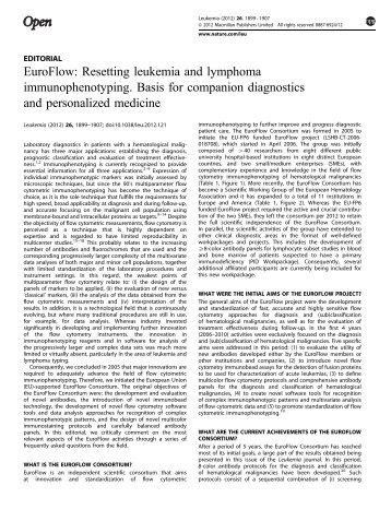 EuroFlow - ALPCO Diagnostics