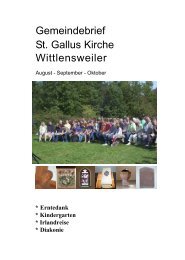 Gemeindebrief August - September - Oktober 2011 - Evangelische ...