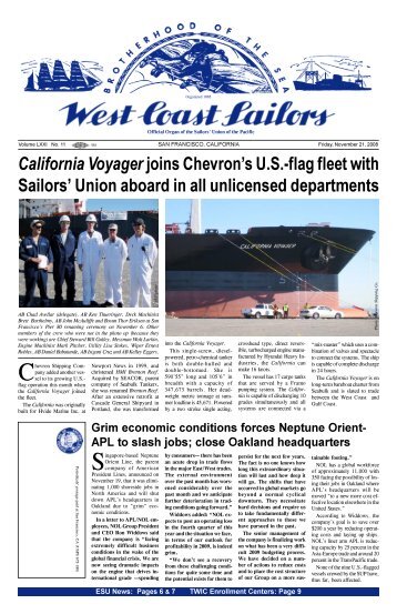 wcs nov2008color - Sailors' Union of the Pacific