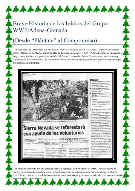 Wwf Inicios Breve Historia de los Inicios del Grupo WWF/Adena-Granada