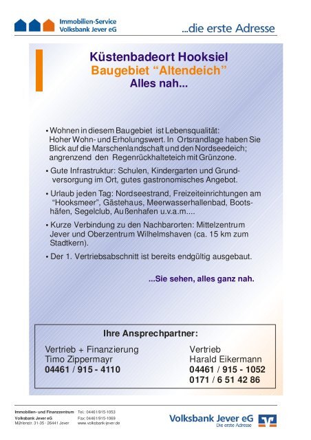 Baugebietsbeschreibung (PDF) - Volksbank Jever eG