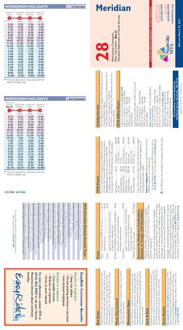 PDF Map & Schedule - Nashville MTA