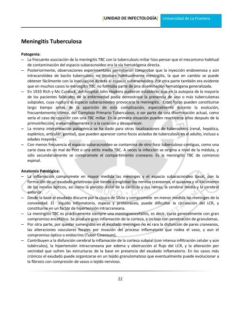 Meningitis - Facultad de Medicina UFRO - Universidad de La Frontera