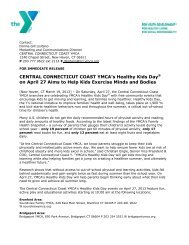 2013 Healthy Kids Day Press Release - Central Connecticut Coast ...