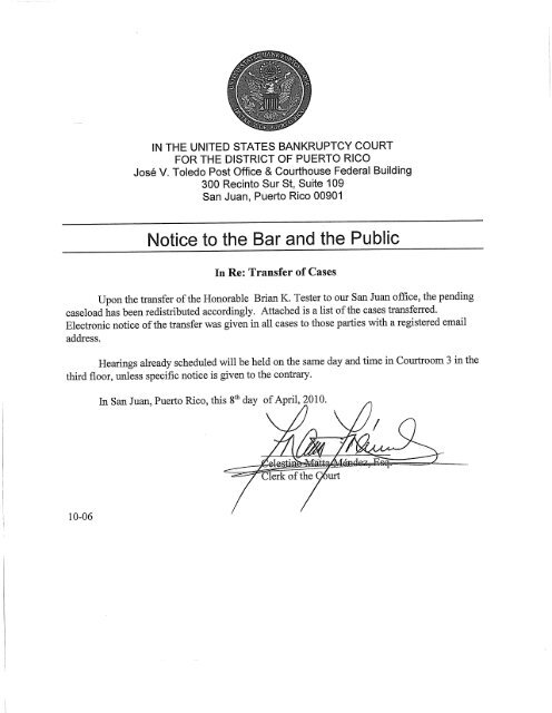 ASSIGNED TO HON. BRIAN K. - District of Puerto Rico