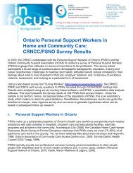 Ontario Personal Support Workers in Home and Community ... - crncc