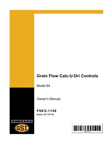 Grain Flow Calc-U-Dri Controls - David Manufacturing Co.