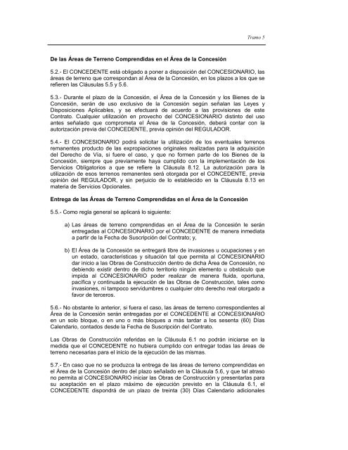 Sexta VersiÃ³n aprobada por ComitÃ©. Tramo 5 - ProinversiÃ³n