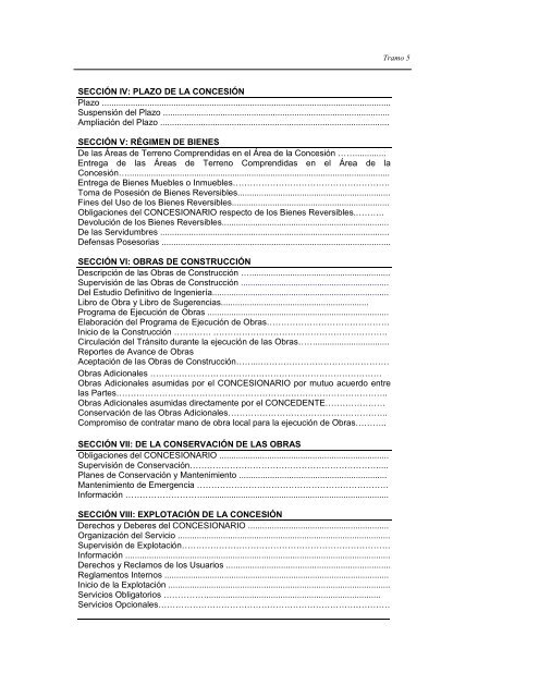 Sexta VersiÃ³n aprobada por ComitÃ©. Tramo 5 - ProinversiÃ³n