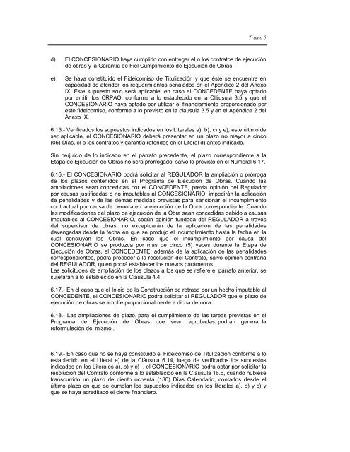 Sexta VersiÃ³n aprobada por ComitÃ©. Tramo 5 - ProinversiÃ³n