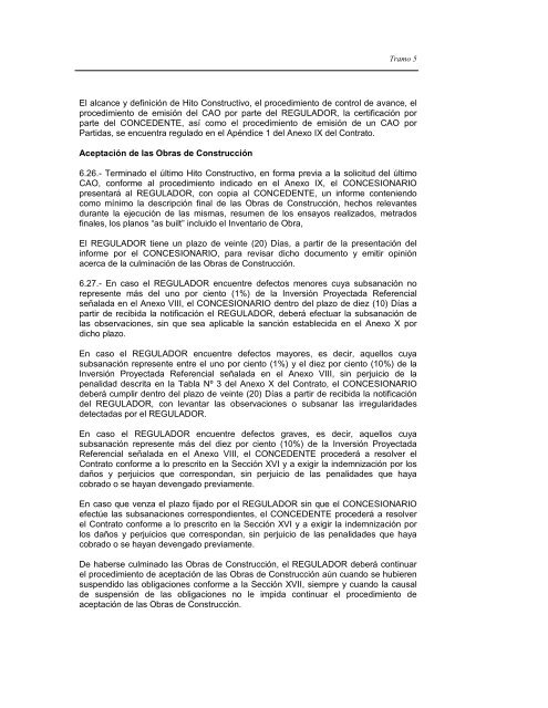 Sexta VersiÃ³n aprobada por ComitÃ©. Tramo 5 - ProinversiÃ³n