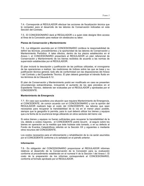 Sexta VersiÃ³n aprobada por ComitÃ©. Tramo 5 - ProinversiÃ³n