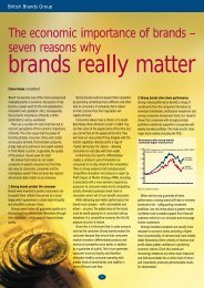 The economic importance of brands – seven reasons why