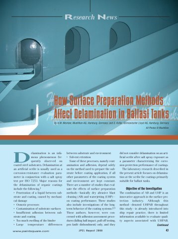 How Surface Preparation Methods Affect ... - PaintSquare