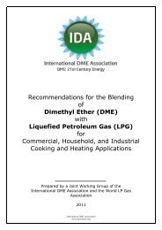 Recommendations for the Blending of Dimethyl Ether (DME) with ...