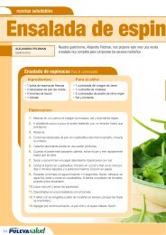 recetas saludables Ensalada de espinacas Para 6 ... - Puleva Salud