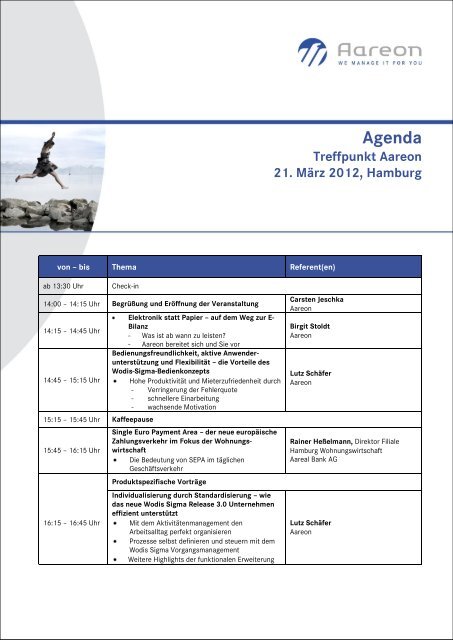 Vorlage Agenda