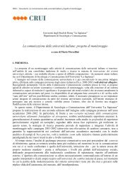 La comunicazione delle universitÃ  italiane: progetto di ... - Crui