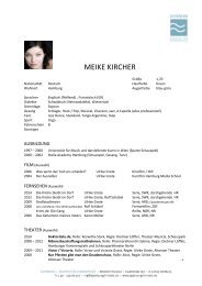 MEIKE KIRCHER - Agentur GEHRMANN