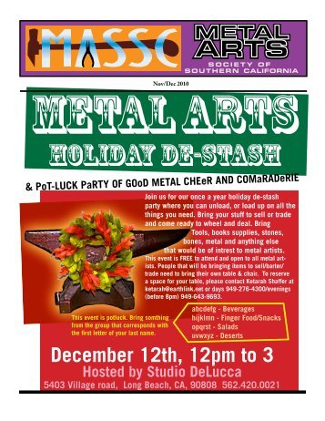 Holiday De-stash - The Metal Arts Society of Southern California ...