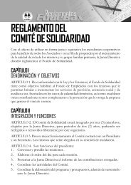 REGLAMENTO DEL COMITÉ DE SOLIDARIDAD - Fodebax