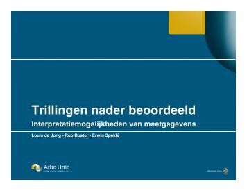Verschillende manieren om trillingsmetingen te interpreteren.