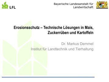 Erosionsschutz technische Lösungen 27.11.2012- LfL