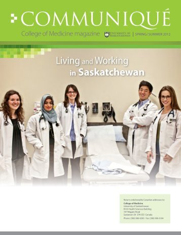 Spring 2012 - College of Medicine - University of Saskatchewan