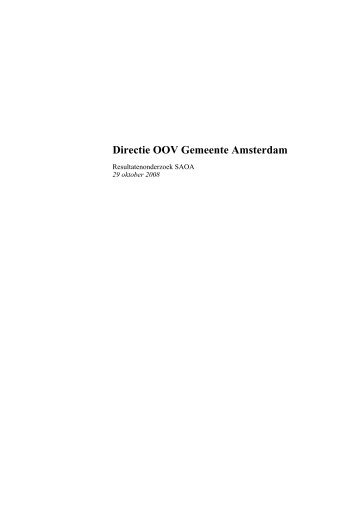 Directie OOV Gemeente Amsterdam - Veiligheid