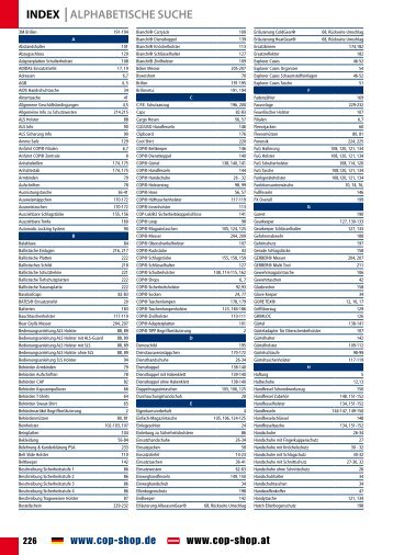 INDEX |ALPHABETISCHE SUCHE - COP