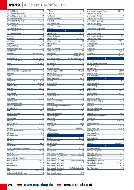 INDEX |ALPHABETISCHE SUCHE - COP