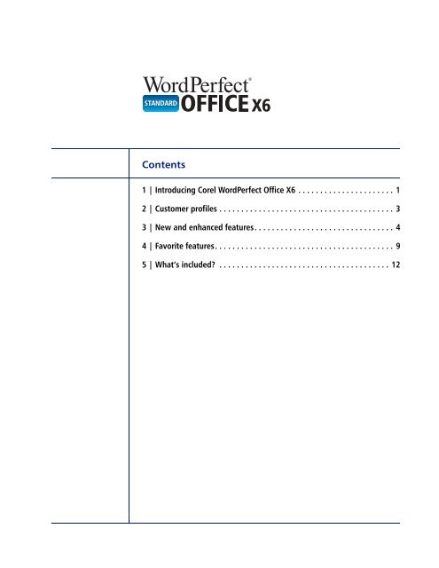 Corel WordPerfect Office X6 Reveiwer's Guide - Corel Corporation