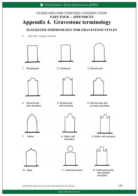 Guidelines for Cemetery Conservation - National Trust of Australia