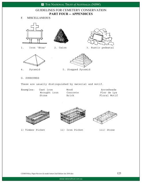 Guidelines for Cemetery Conservation - National Trust of Australia