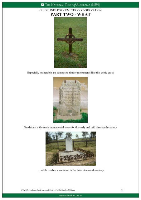 Guidelines for Cemetery Conservation - National Trust of Australia
