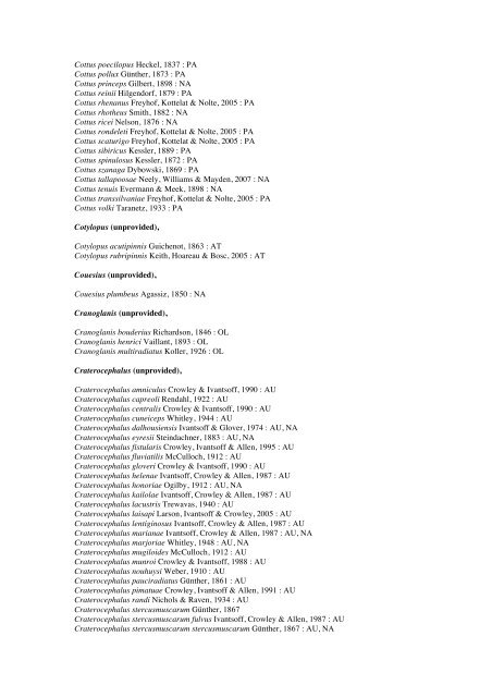 Vertebrates-Fish checkList - FADA