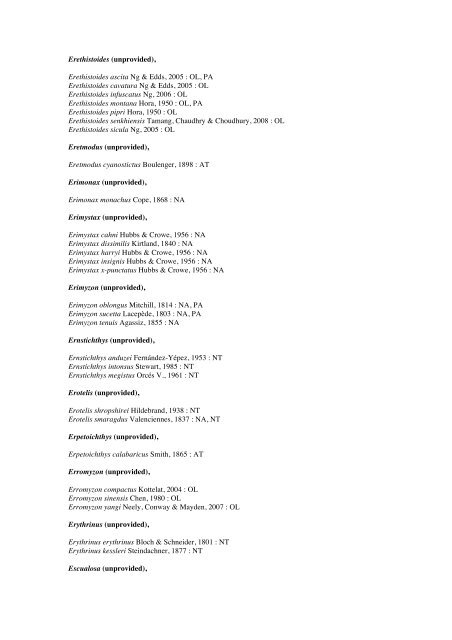 Vertebrates-Fish checkList - FADA